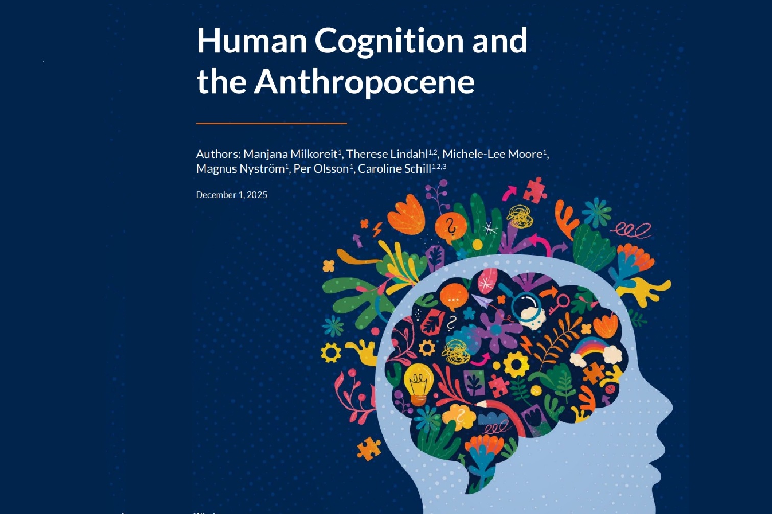 Report Human cognition and the anthopocene rev